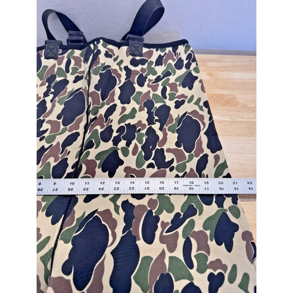 Vintage Upland Camo‎ Fishing Chest Waders Pants Bibs Size Large Neoprene